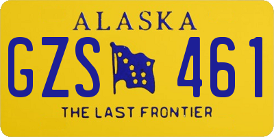 AK license plate GZS461