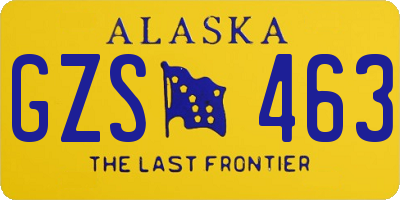 AK license plate GZS463