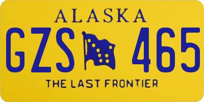 AK license plate GZS465