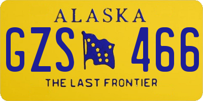 AK license plate GZS466