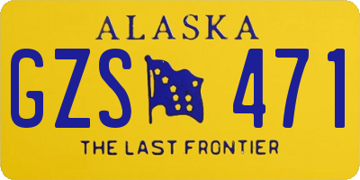 AK license plate GZS471