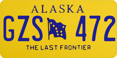 AK license plate GZS472