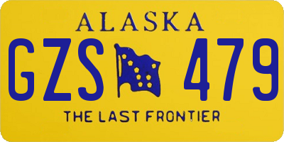 AK license plate GZS479