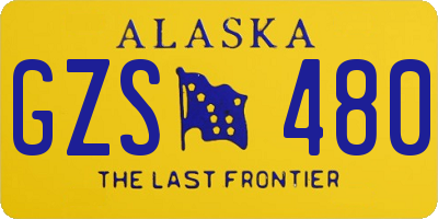 AK license plate GZS480