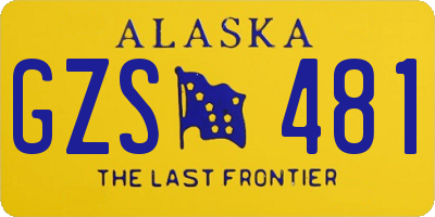 AK license plate GZS481