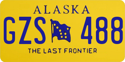 AK license plate GZS488