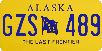 AK license plate GZS489