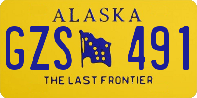 AK license plate GZS491