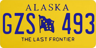 AK license plate GZS493