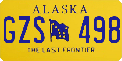 AK license plate GZS498