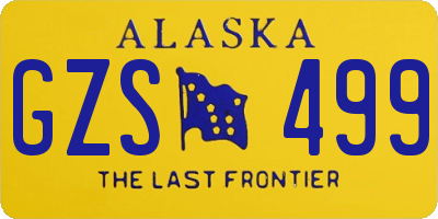 AK license plate GZS499