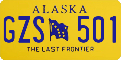 AK license plate GZS501