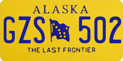 AK license plate GZS502