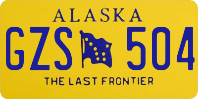 AK license plate GZS504