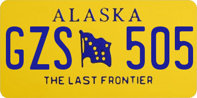 AK license plate GZS505