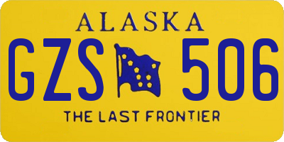 AK license plate GZS506