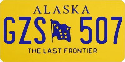 AK license plate GZS507