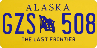 AK license plate GZS508