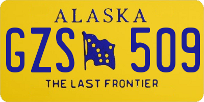 AK license plate GZS509