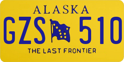 AK license plate GZS510