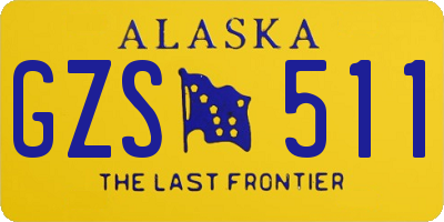 AK license plate GZS511