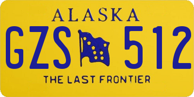 AK license plate GZS512