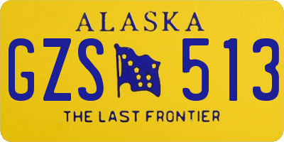 AK license plate GZS513