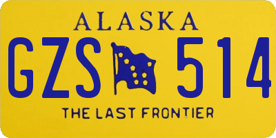 AK license plate GZS514