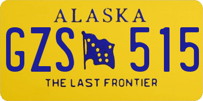 AK license plate GZS515