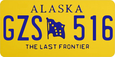 AK license plate GZS516