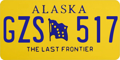 AK license plate GZS517