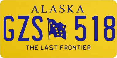 AK license plate GZS518