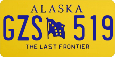 AK license plate GZS519