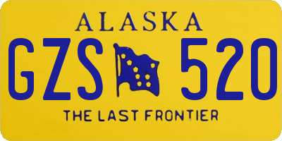 AK license plate GZS520