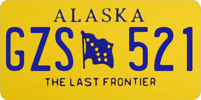 AK license plate GZS521