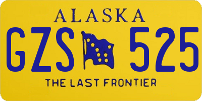 AK license plate GZS525