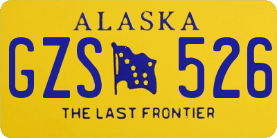 AK license plate GZS526