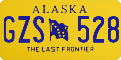 AK license plate GZS528