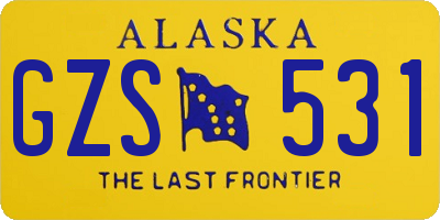 AK license plate GZS531