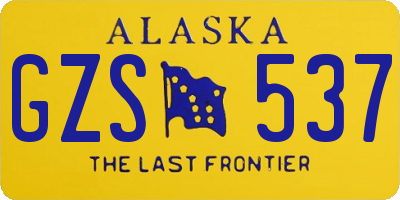 AK license plate GZS537