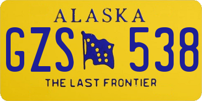 AK license plate GZS538