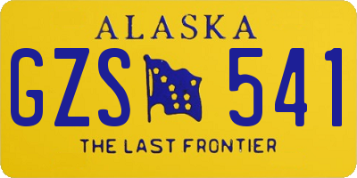 AK license plate GZS541