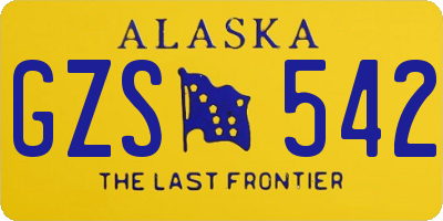 AK license plate GZS542