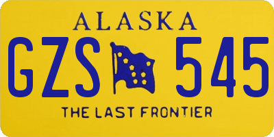 AK license plate GZS545