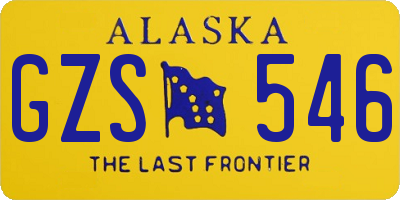 AK license plate GZS546