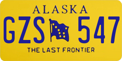 AK license plate GZS547