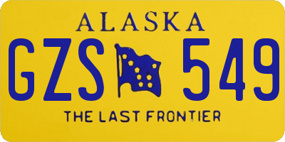 AK license plate GZS549