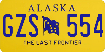 AK license plate GZS554