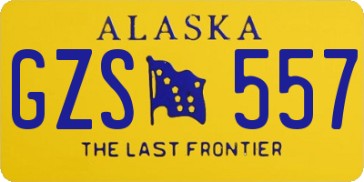 AK license plate GZS557