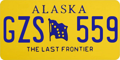 AK license plate GZS559